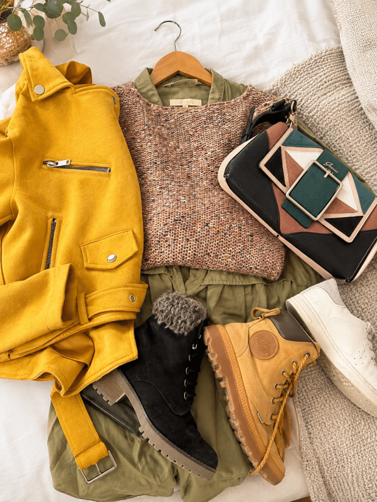 Outfit con prenda protagonista, básicos y un complemento