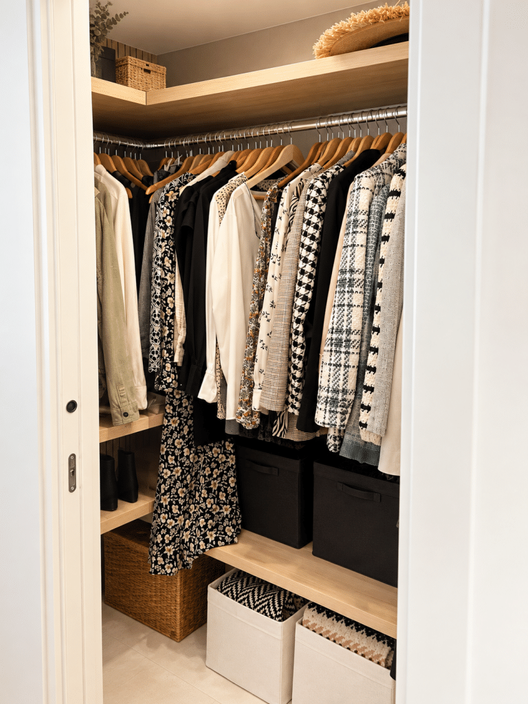 Ropa del armario clasificada por familias para crear nuevos outfits